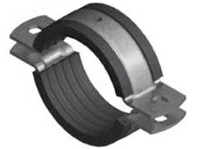 Хомут металлический высокой нагрузки с резиновым профилем без гайки ...